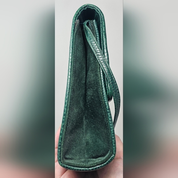 Vintage Anne Klein Calderon 80’s Green Suede Purse Crossbody EVC - Picture 5 of 16
